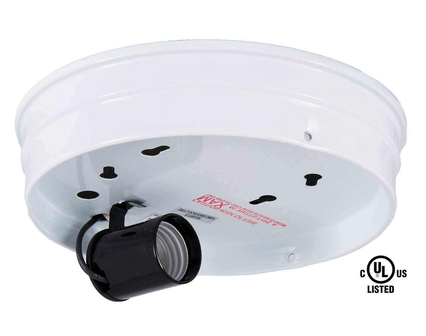 White 6 Inch Fitter Wired Flush Mount Ceiling Fixture