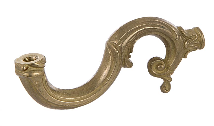 Die Cast Brass Lamp Arm, 5 3/8" Long