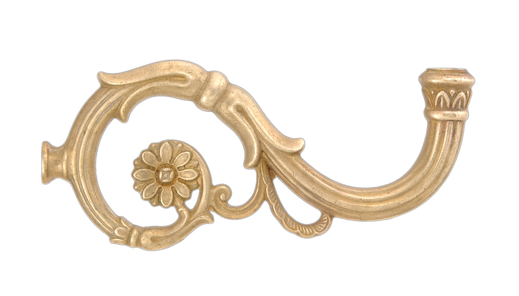 6" X 2 3/4" Cast Brass Lamp or Fixture Arm