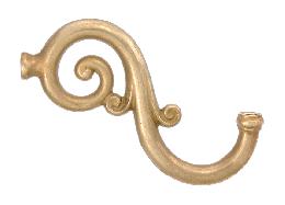 Cast Brass Lamp or Fixture Arm - Unfinished