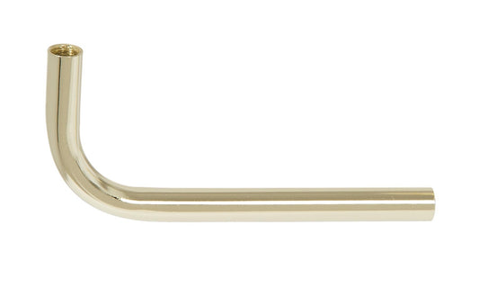 5-1/2 Inch Long Steel Brass Plated Bent Arm, Tap 1/8F