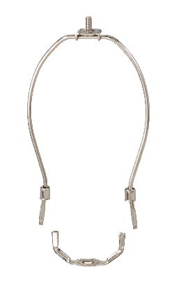 Nickel Plated Lamp Harps, Heavy Duty - Choice of Height