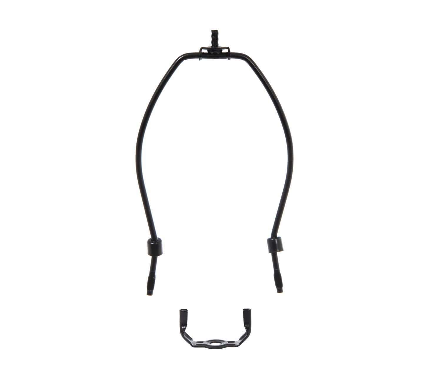 Satin Black Finish Harps w/Harp Bases, Swivel Top, Choice of Length