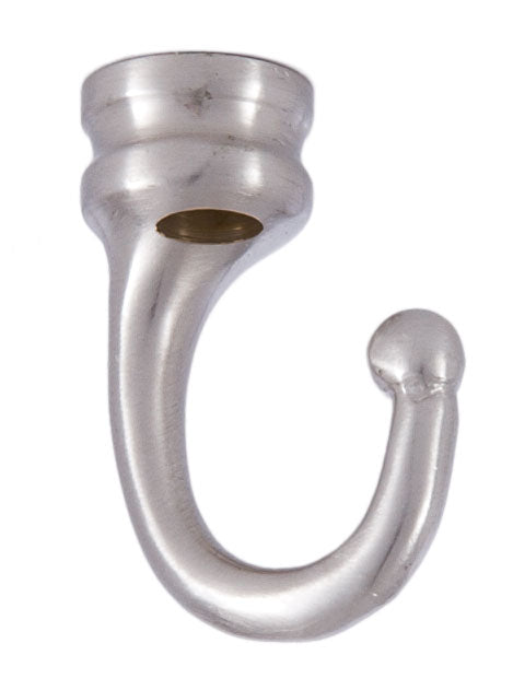 1 3/8" Satin Nickel Cast Brass Hook