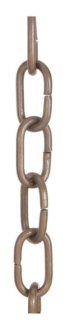 Antique Finish, Straight Side Oval Brass Chain (12983A)