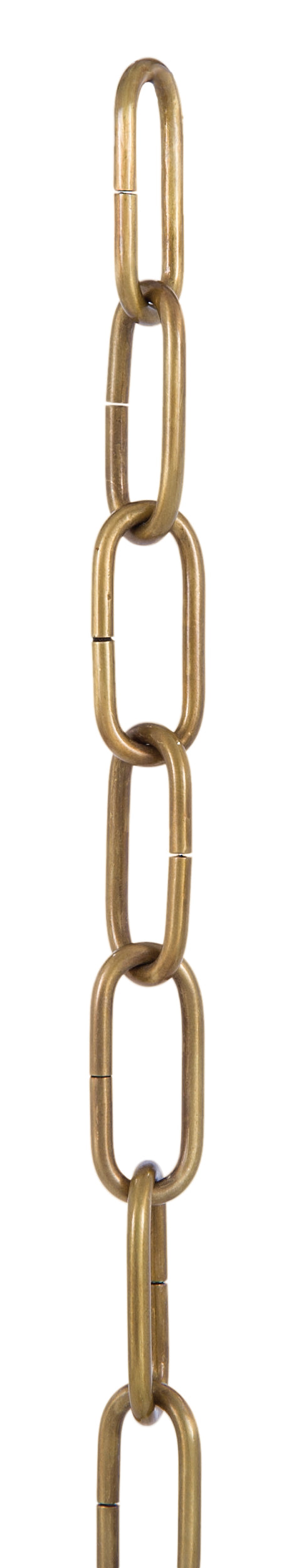 Antique Brass Finish 8 Gauge Straight Sided Oval Brass Lamp Chain