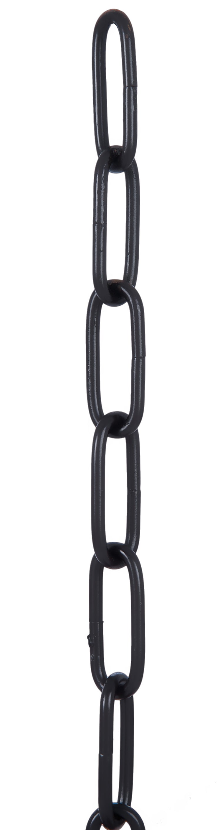 Satin Black 6 Gauge Straight Sided Oval Steel Chain