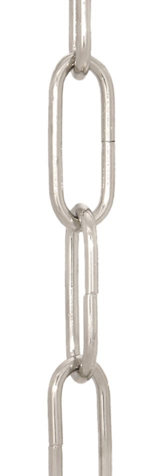 Nickel Plated 6 Gauge Heavy Duty Straight-Sided Steel Chain