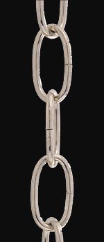 Nickel Plated Steel, 8 Gauge Oval Chain