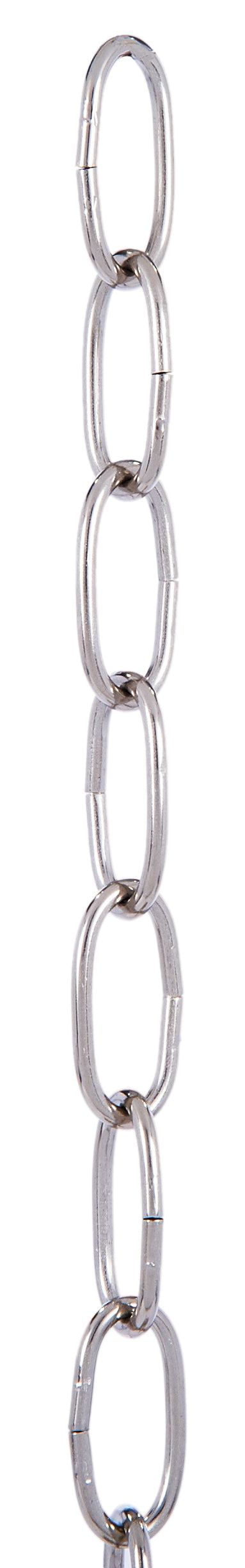 Nickel Plated Steel, 10 Gauge Oval Chain