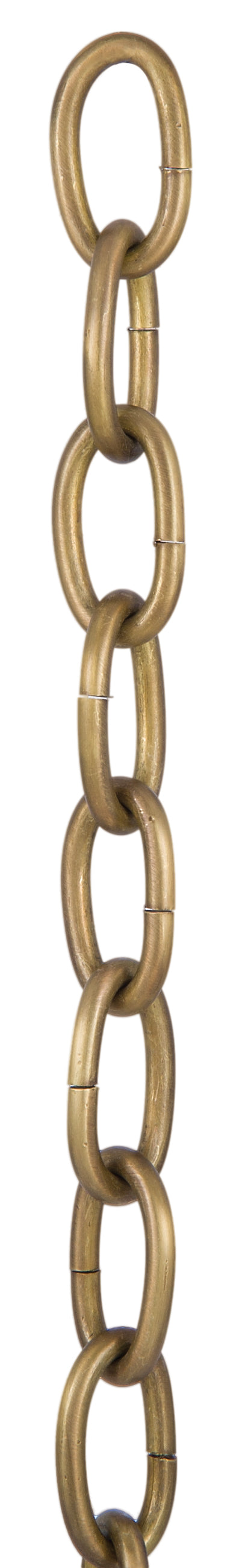 Antique Brass Finish, Large Loop 5 Gauge Oval Brass Lamp Chain