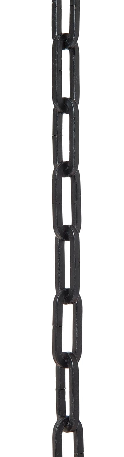 6 Gauge Satin Black Finish Steel Square Oval Straight Sided Chain