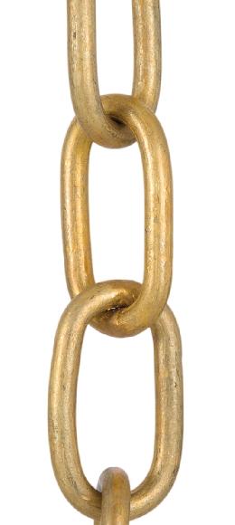 Large, Solid Brass Straight Side Oval Chain