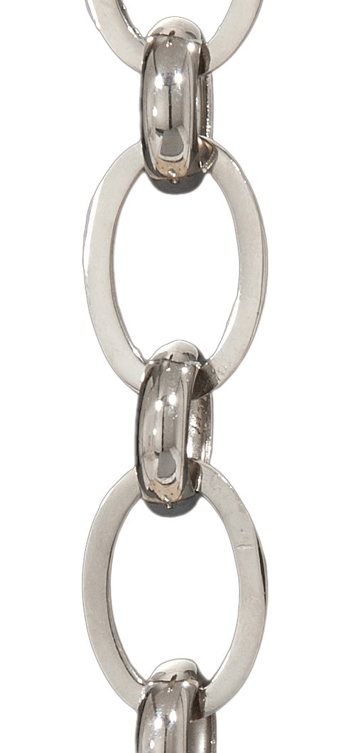 Hand Made Solid Brass Chain, Nickel Plated