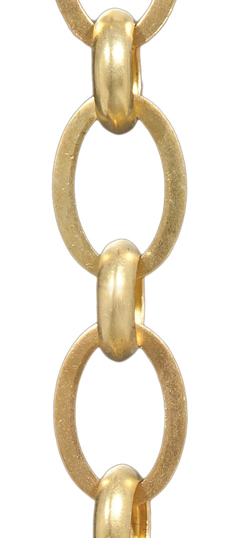Hand Made Solid Brass Oval Chain, Unfinished Brass