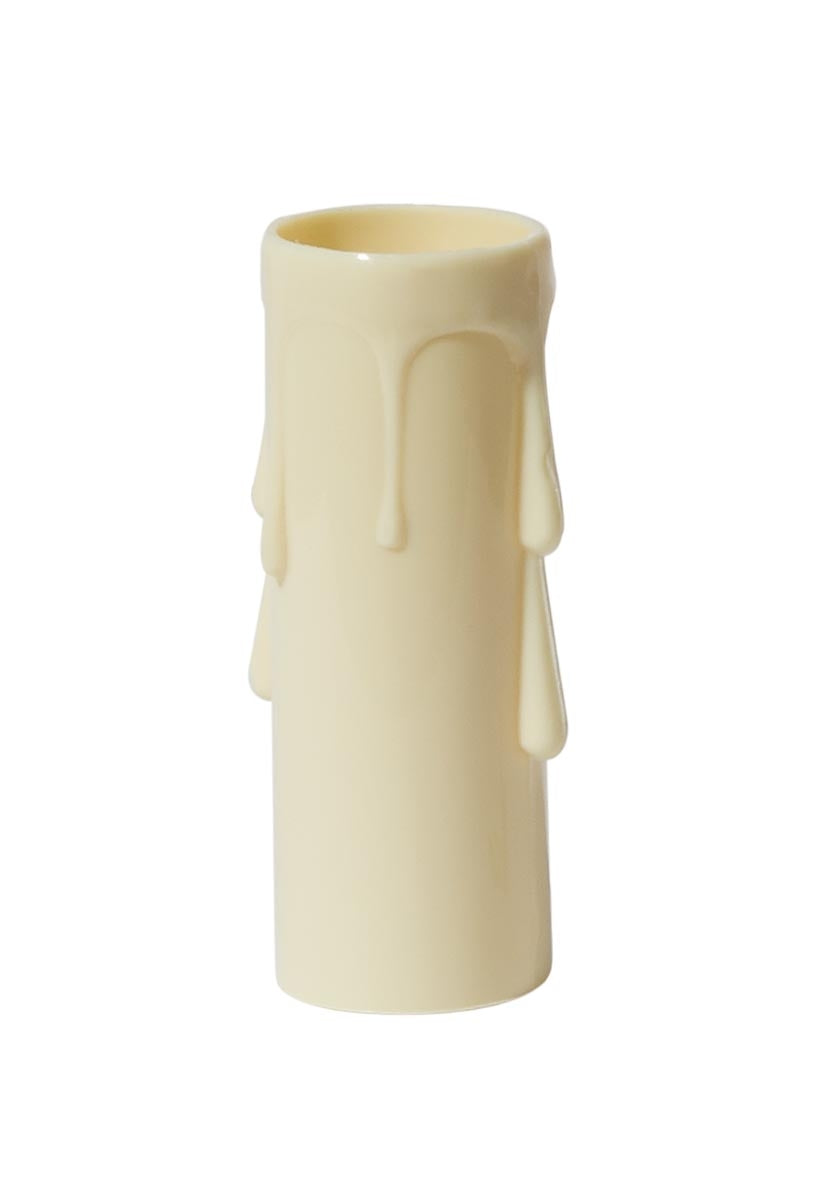 2-1/2 Inch Tall Ivory Color Plastic Candelabra Candle Cover
