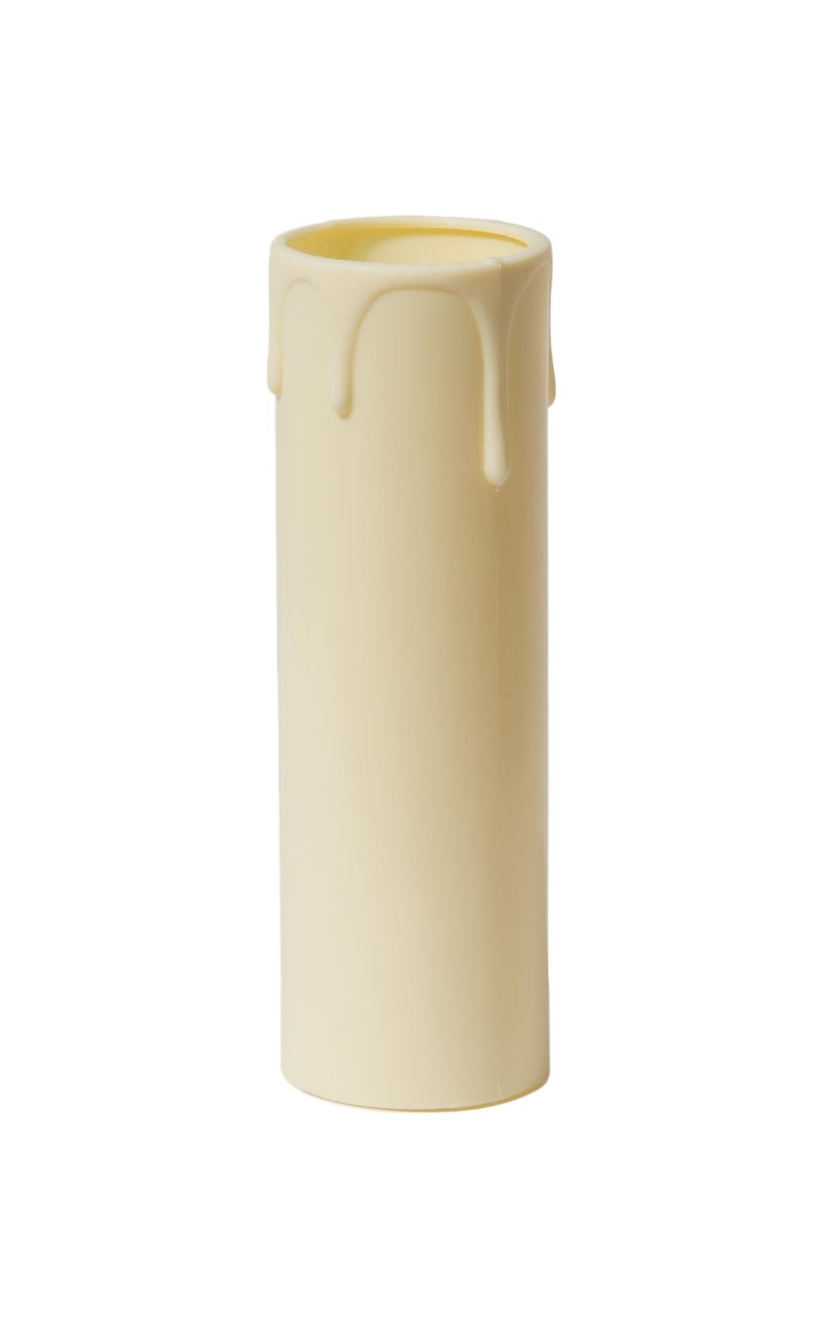 4 Inch Tall Ivory Plastic Medium Sized Candle Cover