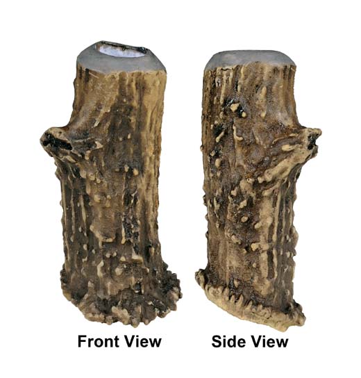 4" Tall Polybeeswax Antler Candelabra Size Candle Cover with Slanted Base