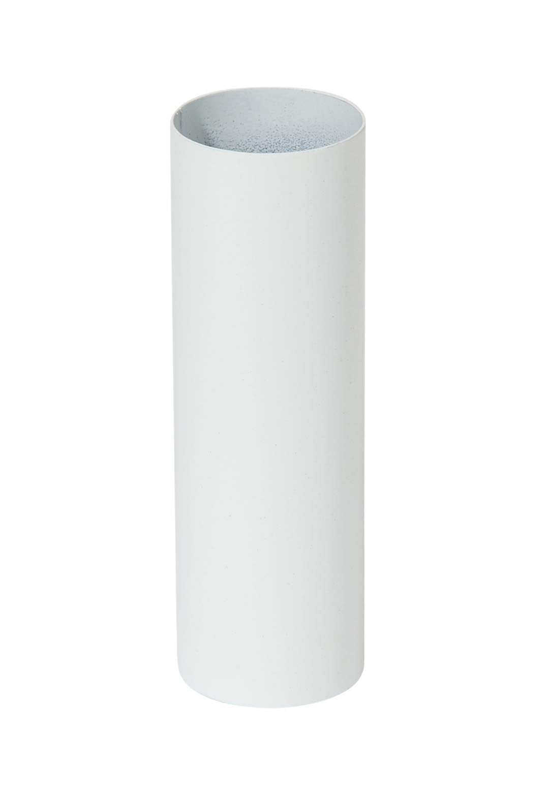 Seamless Satin White Steel Medium Sized Candle Cover, Choice of Size