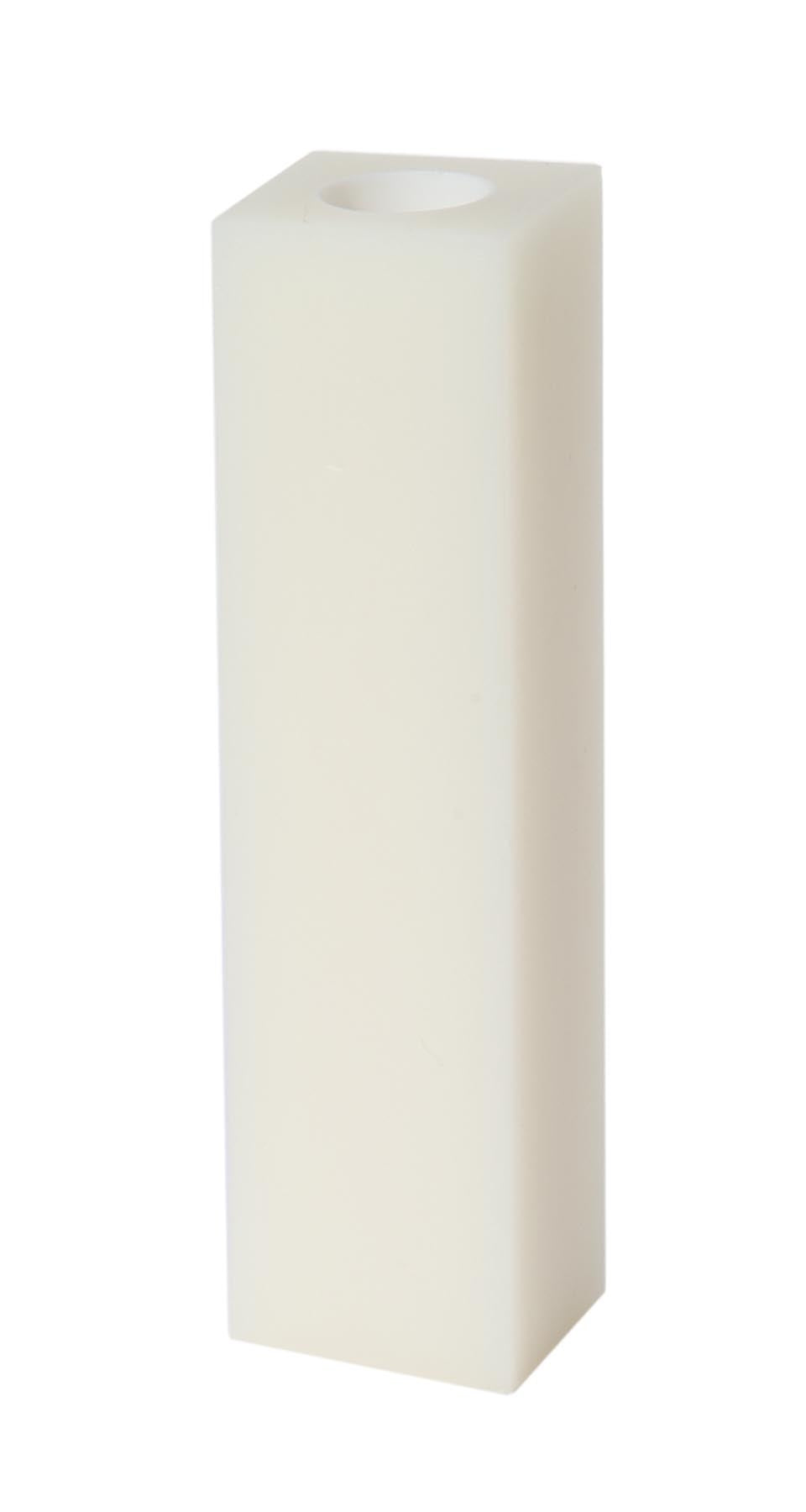 1-1/2 Inch Square White Polybeeswax Candelabra Size Candle Covers, Choice of Height
