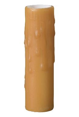 Gold Coin Color Polybeeswax CANDELABRA Size (7/8"I.D.) Candle Cover, Choice of 4" or 6" Sizes