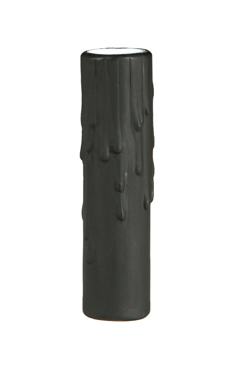 Black CANDELABRA Size (7/8"I.D.) Polybeeswax Candle Cover, Choice of 4" or 6" Sizes