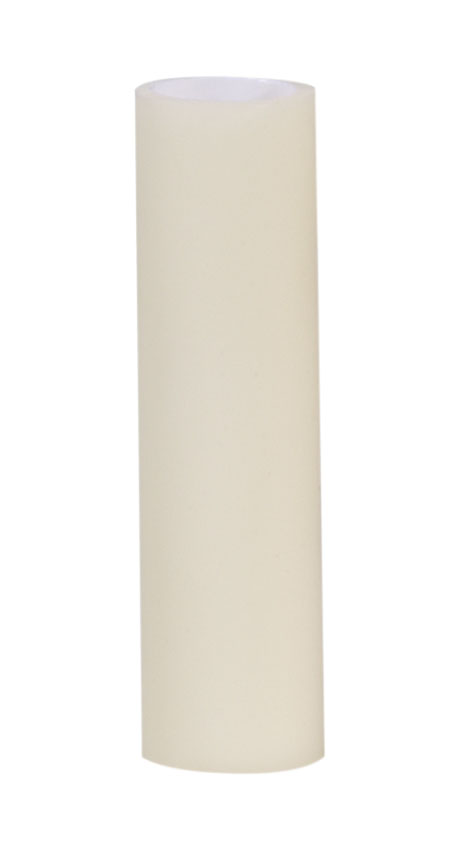 Ivory Matte Polybeeswax Candle Cover, Choice of CANDELABRA or MEDIUM Base, 4" and 6" Sizes