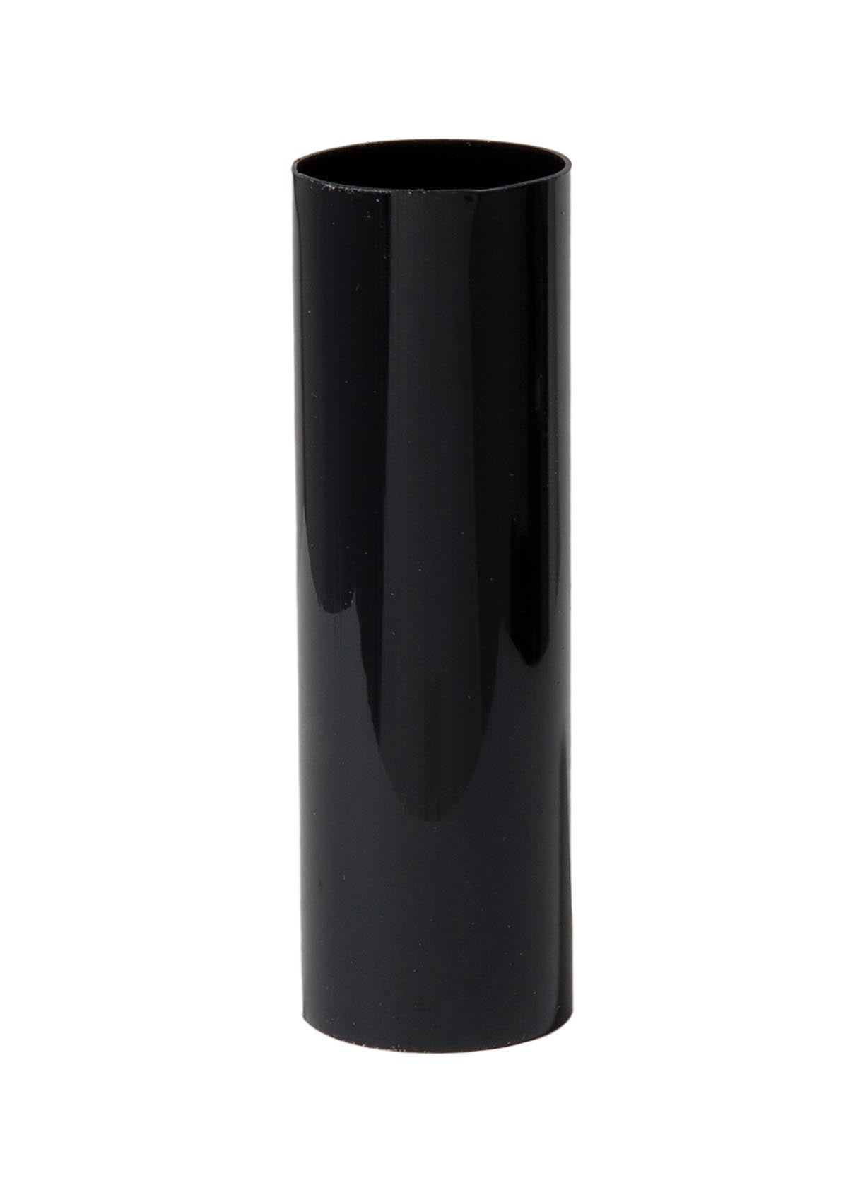 4 Inch Tall Black Plastic Medium Base Sized Candle Cover
