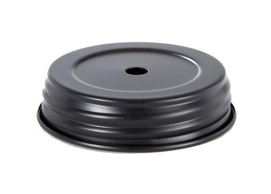 Heavy Steel, Satin Black Mason Jar Lid Adapter, 3-3/8" Dia. (20055)