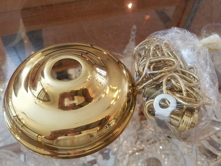 Solid Brass (Nickel Plated Shown) Canopy Kit, 5 1/2" dia.