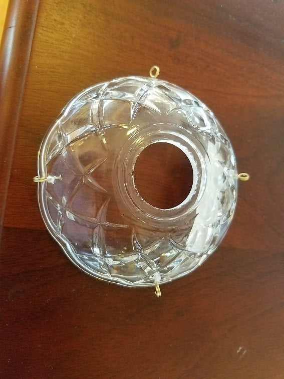 Pressed Glass Bobeche, Your Choice of Size, Number of Pins, and Center Hole Diameter