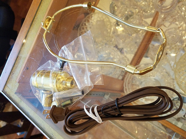 Brass Table Lamp Wiring Kit with 3-way Socket
