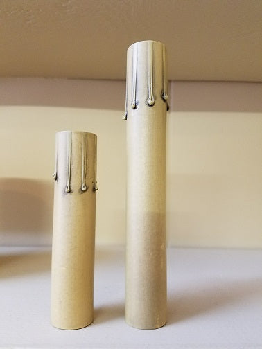 Antique Style Paper Board Candle Cover, CANDELABRA or MEDIUM Bases, Choice of Length