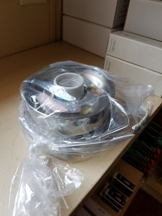 4 Inch Fitter Wired Flush Mount Ceiling Fixture in Satin Nickel Finish