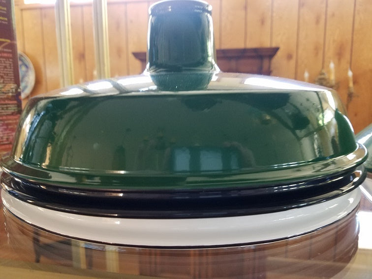 12 1/16" Dia. Green Enamel, Industrial Benjamin Style Metal Lamp Shade, 2-1/4 inch lip fitter