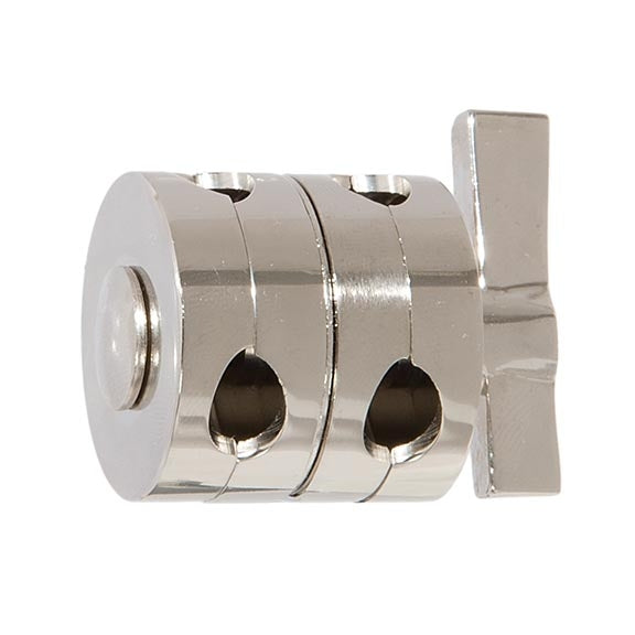 2 Inch Long Polished Nickel Finish Die Cast Brass 7-Piece Slide Clutch Swivel, 1/8IPS x 1/8IPS