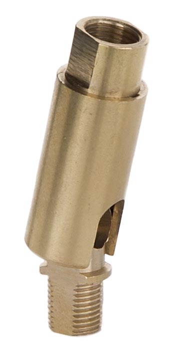 Adjustable Brass Swivel, Bend to 90 degrees, 360 degree Rotation, 1/8M X 1/8F