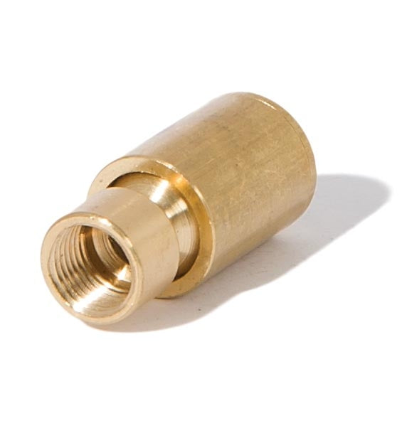 1-3/8" Tall Modern Brass Swivel, Tap 1/8F x 1/8F, Unfinished
