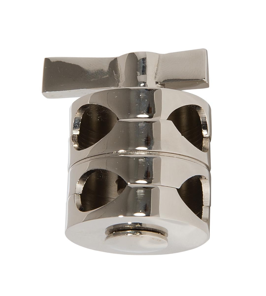 2" Tall Die Cast Brass 7-Piece Slide Clutch Lamp Swivel, 1/4IP Slip, Polished Nickel