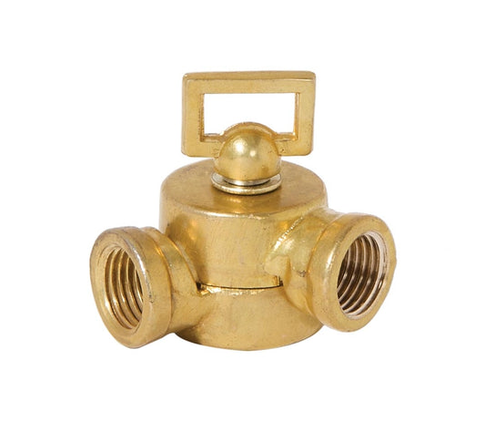 1-11/16 Inch Tall Die Cast Unfinished Brass Swivel Without Teeth, 1/4F