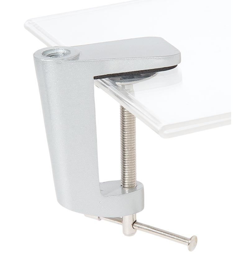 3-3/4 Inch Tall Silver Finish Desk or Table Lamp Clamp
