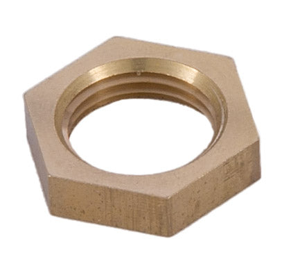3/8F Unchamfered Brass Hexnut, 7/8" Across Flats