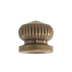 Antique Brass Finish Knurled Canopy Knob 8-32 Tap