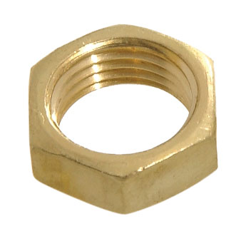 1/8F Unfinished Brass Heavy Brass Hexnut, 1/2" Across Flats