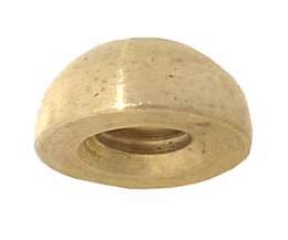 1/2" diameter brass half-ball finial, tapped 1/4-27F, unf