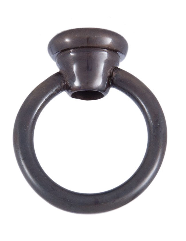 1-3/4" Tall Cast Brass Loop with wire way, 1-1/2" diameter, tap 1/4F (1/2" diameter), antique bronze finish