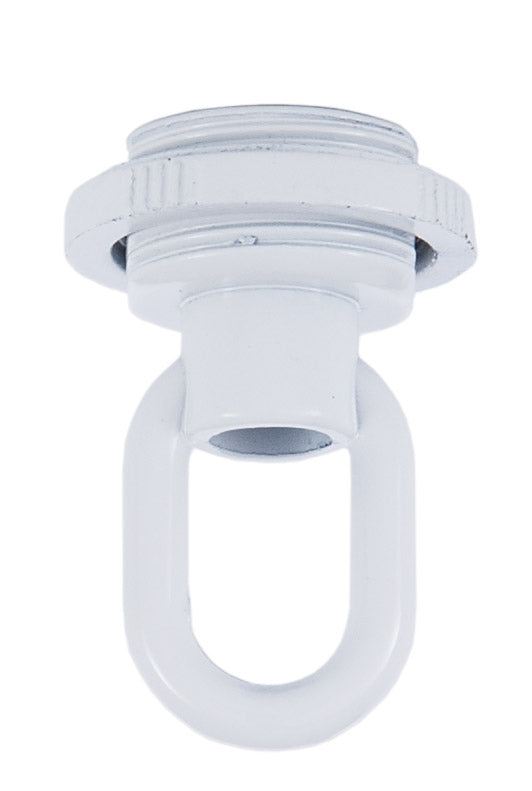 White Die Cast Screw Collar Loop 1/4 F Tap