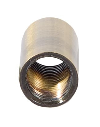 7/8 Inch Tall Antique Brass Finish Lamp Coupling, 1/8F Tap