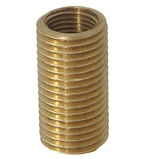 1" Long x 1/4M (1/2" O.D.) x 1/8F (3/8" I.D.) Brass Reducer