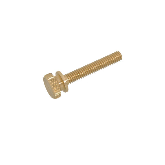 8-32 Turned Brass Thumb Screws, your choice of 3/4", 1", 1-1/2" in unfinished brass, 1" in Nickel plated brass (20882)